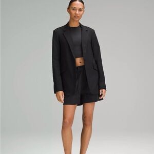 Lululemon NWT Relaxed-Fit Twill Blazer In Black Sz L Orig $198